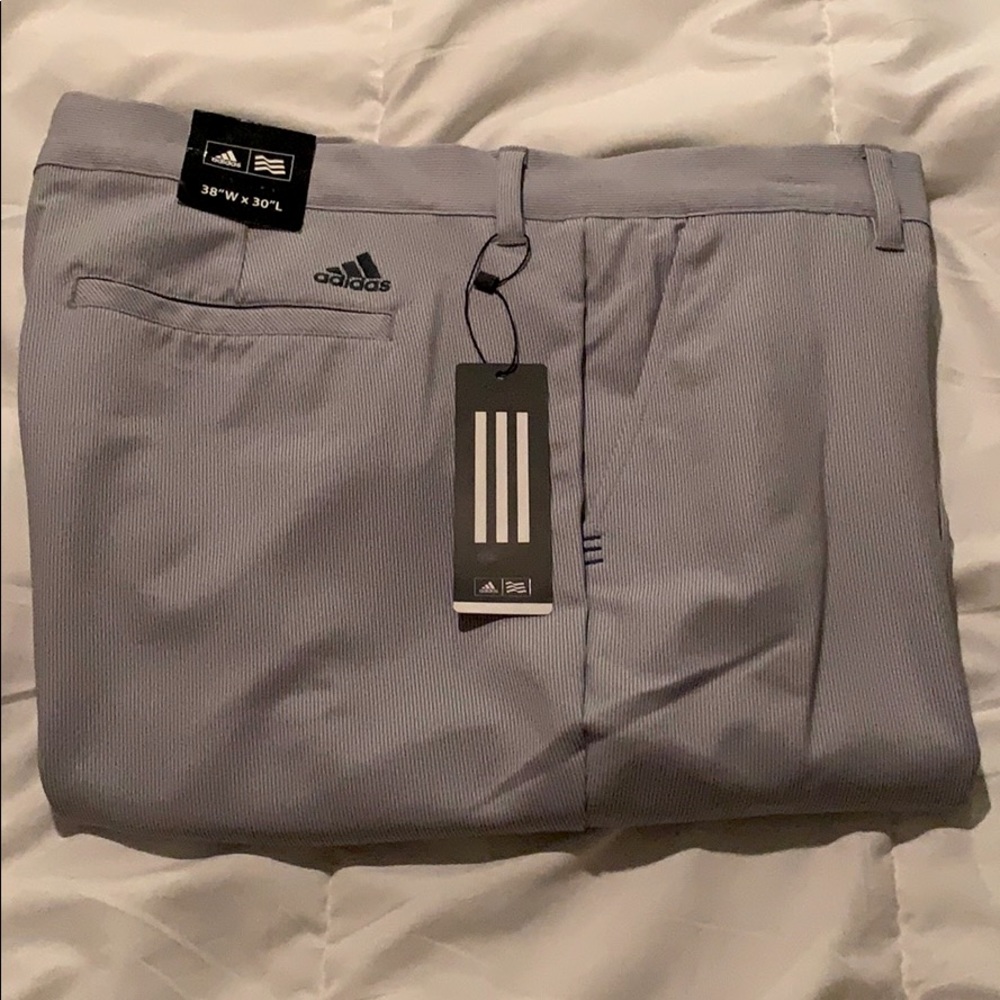 NWT Men’s Adidas Grey Pinstripe Pants